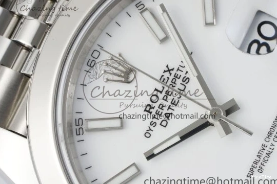 MiroTime 0508 RelaxedFit DateJust 41 SS Polished Bezel KING 1:1 Best Edition 904L Steel White Stick Dial on Jubilee Bracelet VR 2160